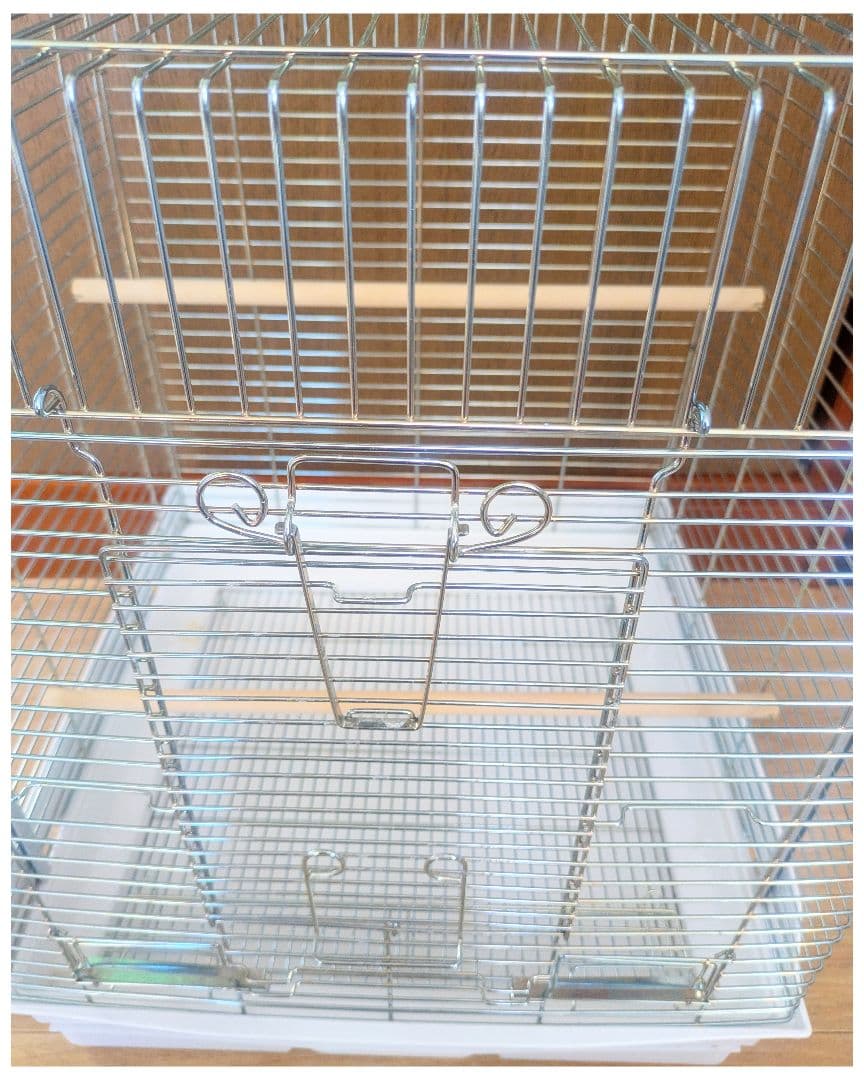 最終値下げ鳥かご HOEI 465オカメ ホワイト オウム 銀メッキ 白 ケージ