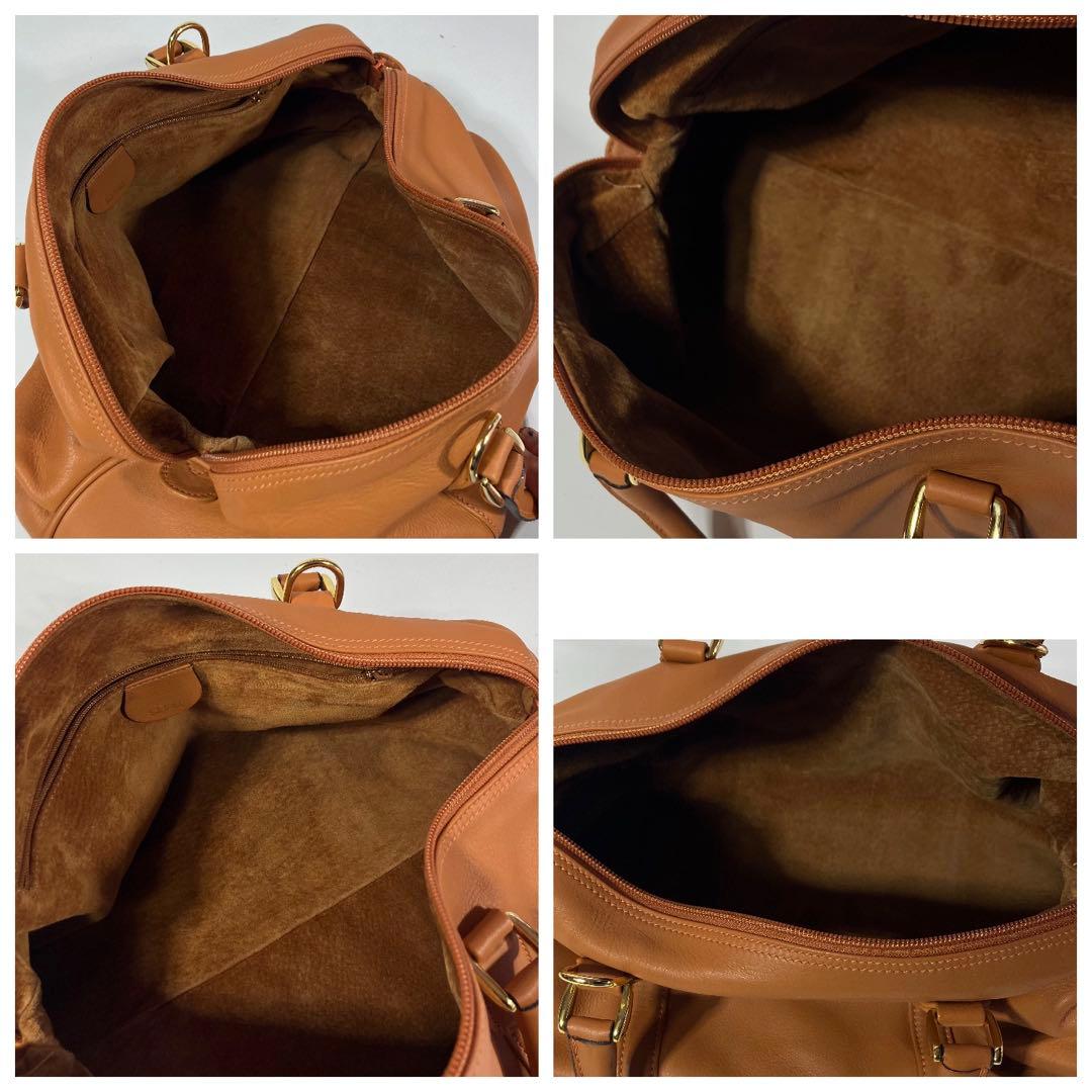 極美品グッチ ２way ボストンバッグ キャメル ブラウンGUCCI ショルダー