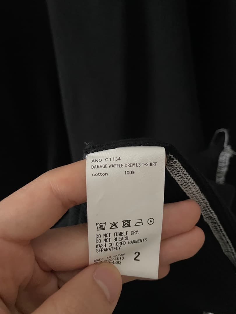 【ANCELLM】25AW DAMAG EWAFFLECREW T-SHIRT