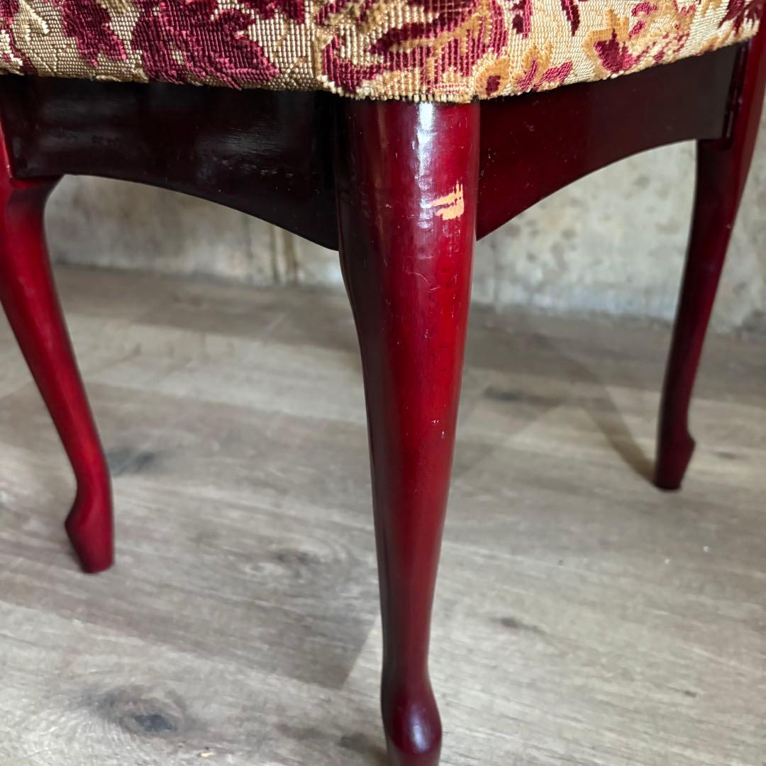 ヴィンテージ ドレッサーチェア　猫脚　クラシック　ジャガード織