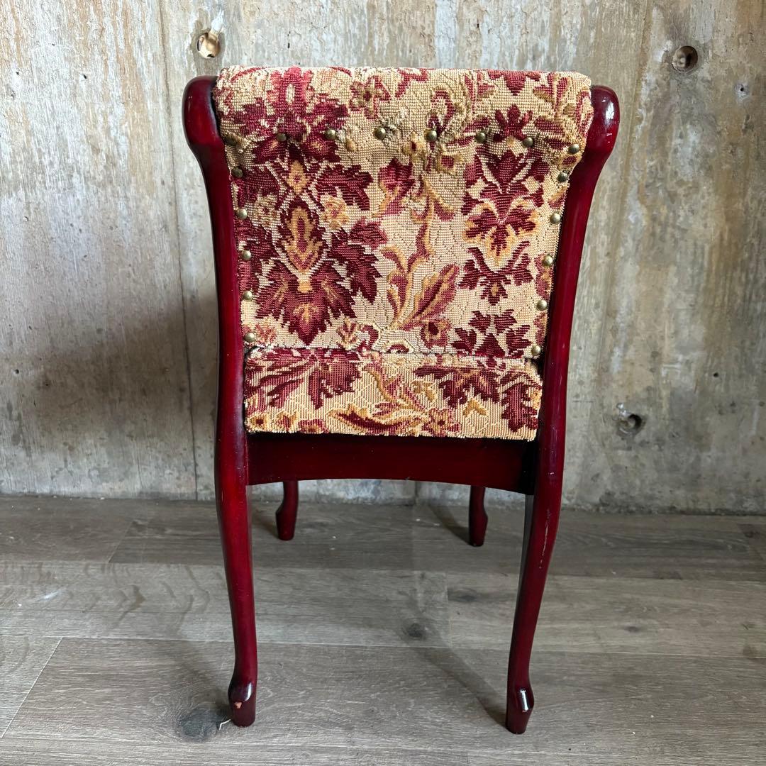 ヴィンテージ ドレッサーチェア　猫脚　クラシック　ジャガード織