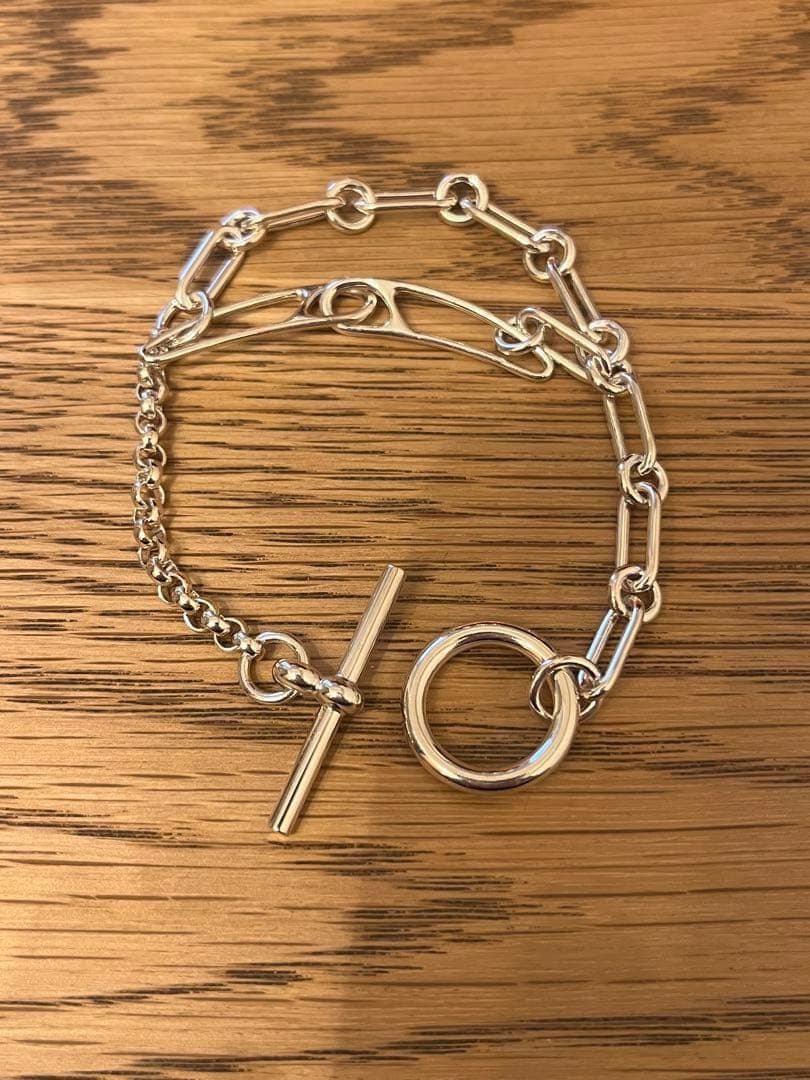 エルメス シェーヌダンクル パンク LG ブレスレット シルバー