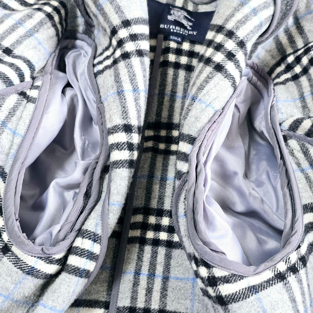 バーバリー ロンドン ノバチェック ダッフルコート グレー