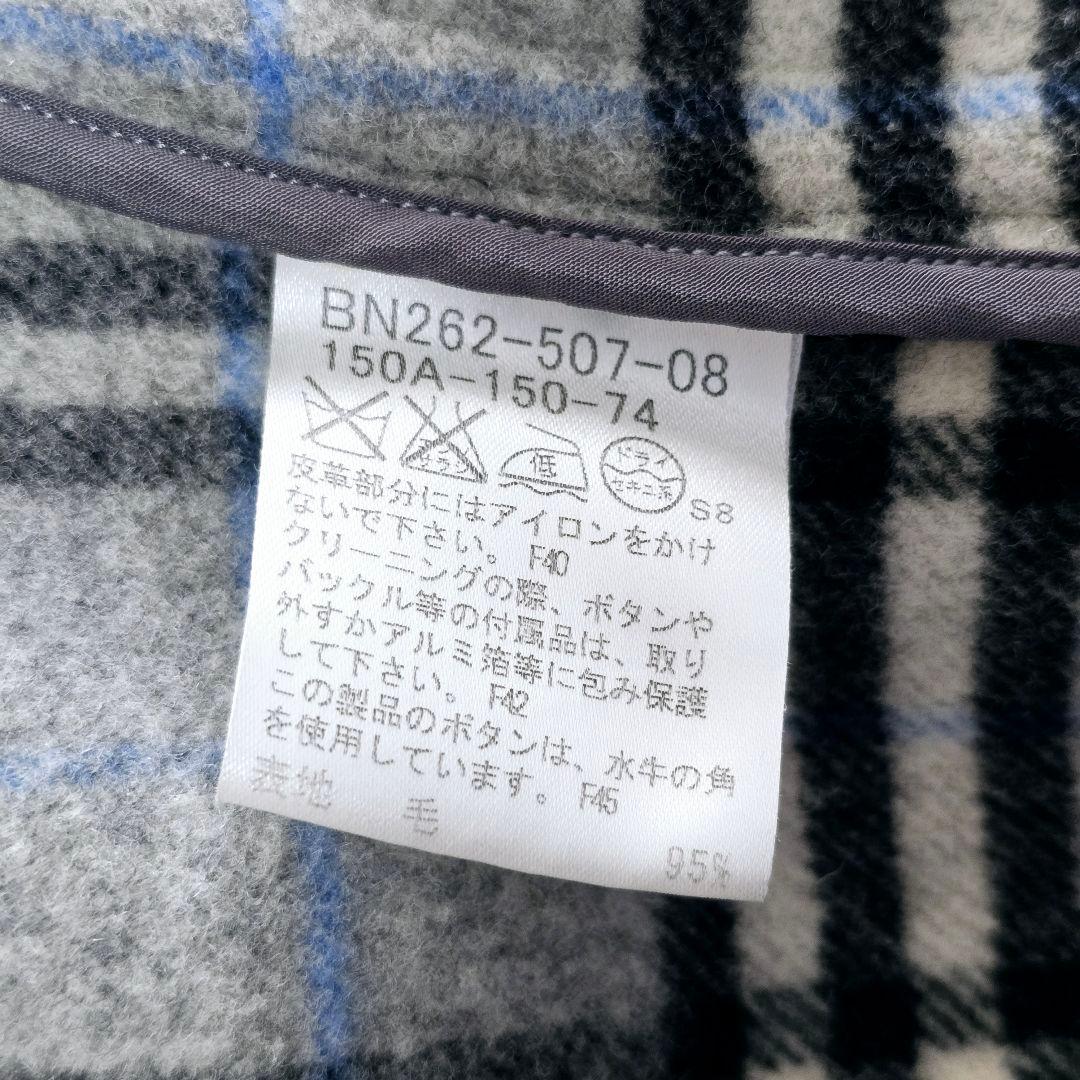 バーバリー ロンドン ノバチェック ダッフルコート グレー
