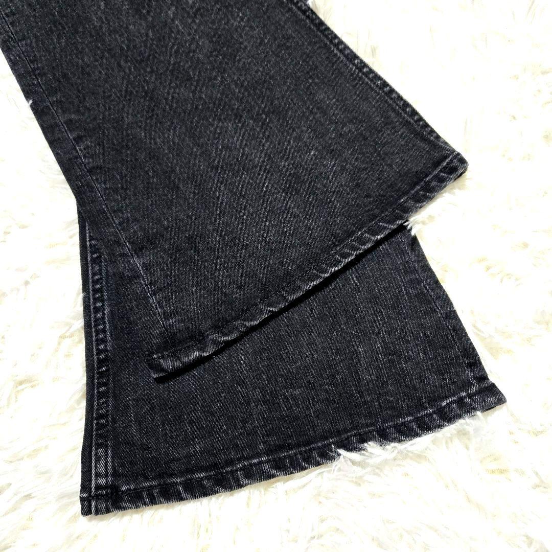 【未使用タグ付】YANUK ★ ヤヌーク フレア デニムパンツ ストレッチ 黒