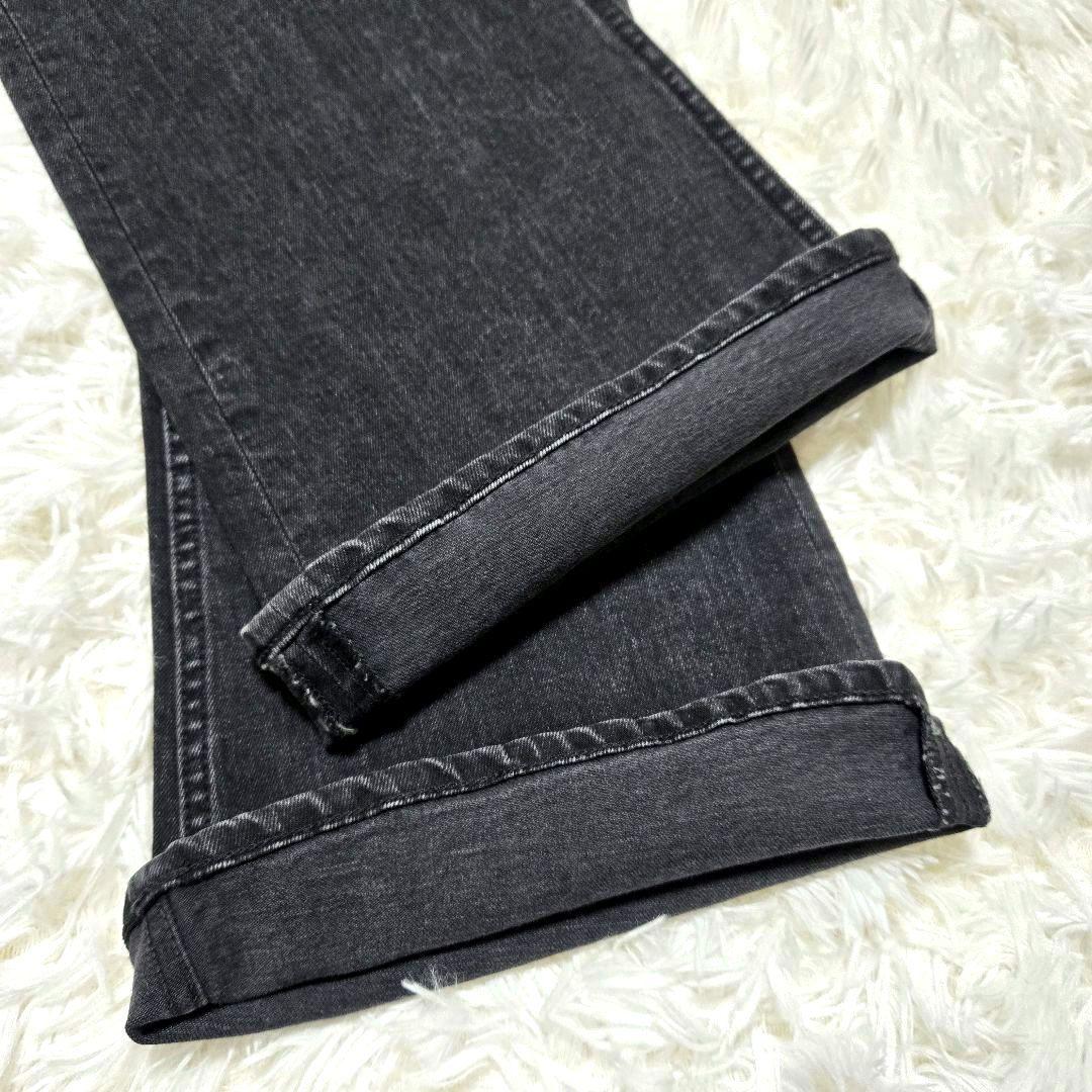 【未使用タグ付】YANUK ★ ヤヌーク フレア デニムパンツ ストレッチ 黒