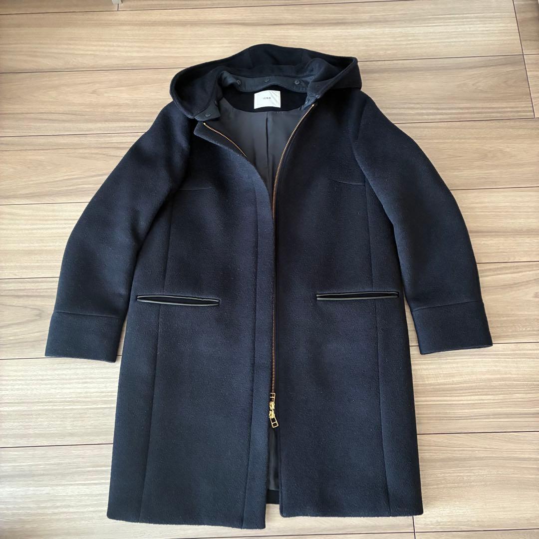 美品イエナ♡サイズ34 二重織りシャルムフードコクーンコート