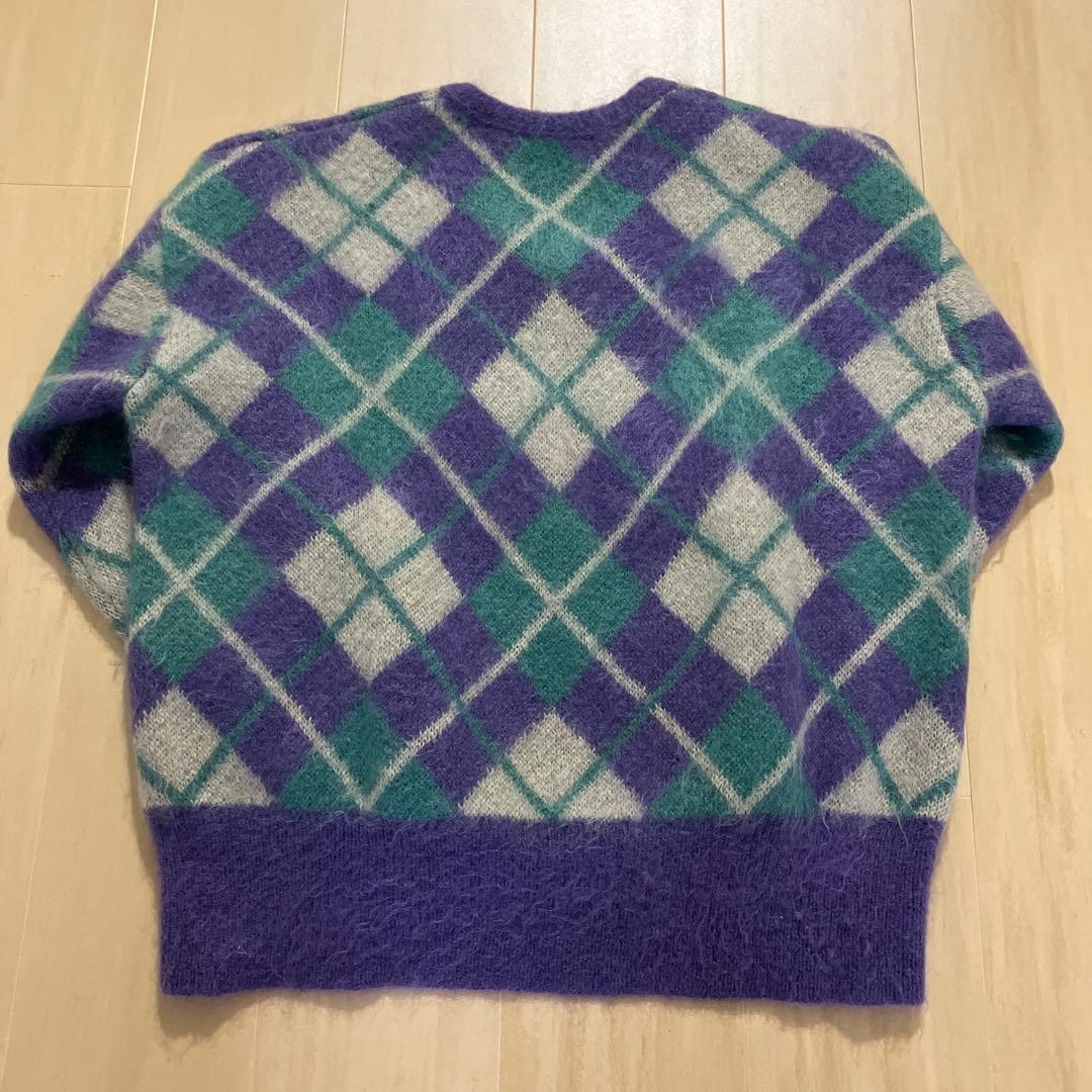 LOEFF / アーガイルシャギーモヘアＶネックニット