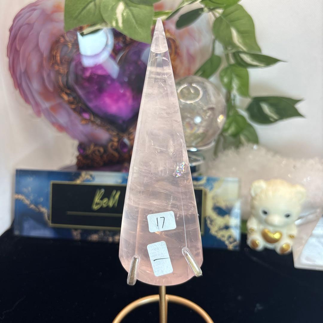 高品質 ローズクォーツ雫 No.1780