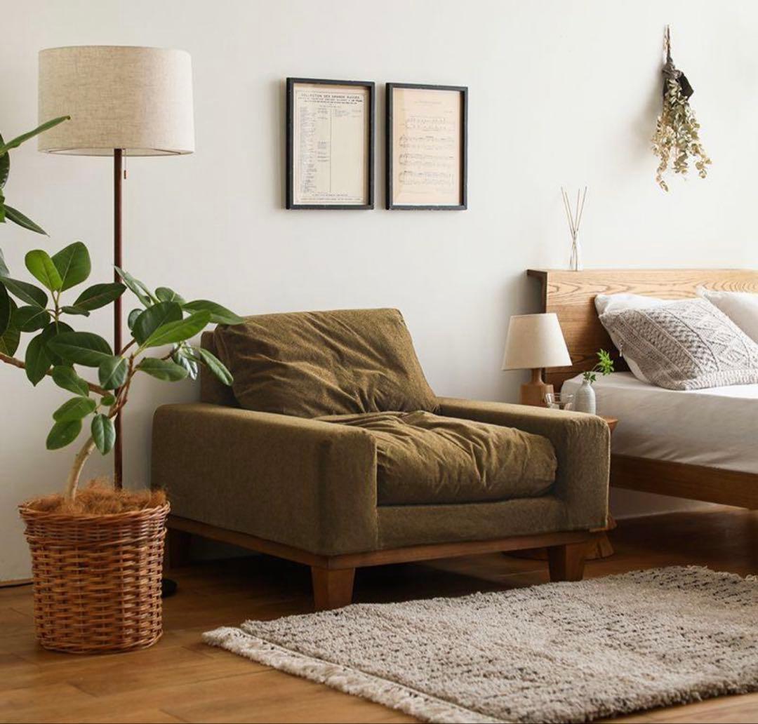 【6/22までの出品】ReCENO リセノ 1人用ソファ folk オリーブ