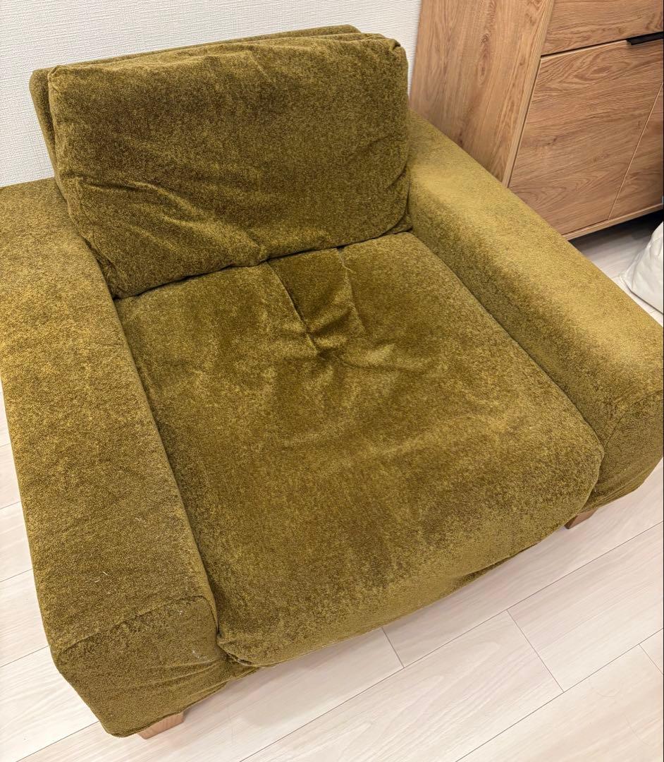 【6/22までの出品】ReCENO リセノ 1人用ソファ folk オリーブ