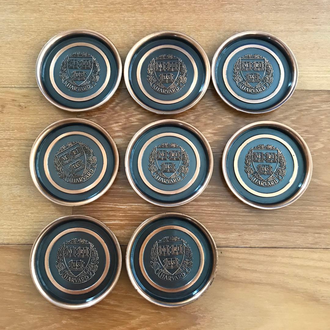 激レア　ハーバード大学 紋章　校章　皿 8枚　銅製　ビンテージ　ヴィンテージ