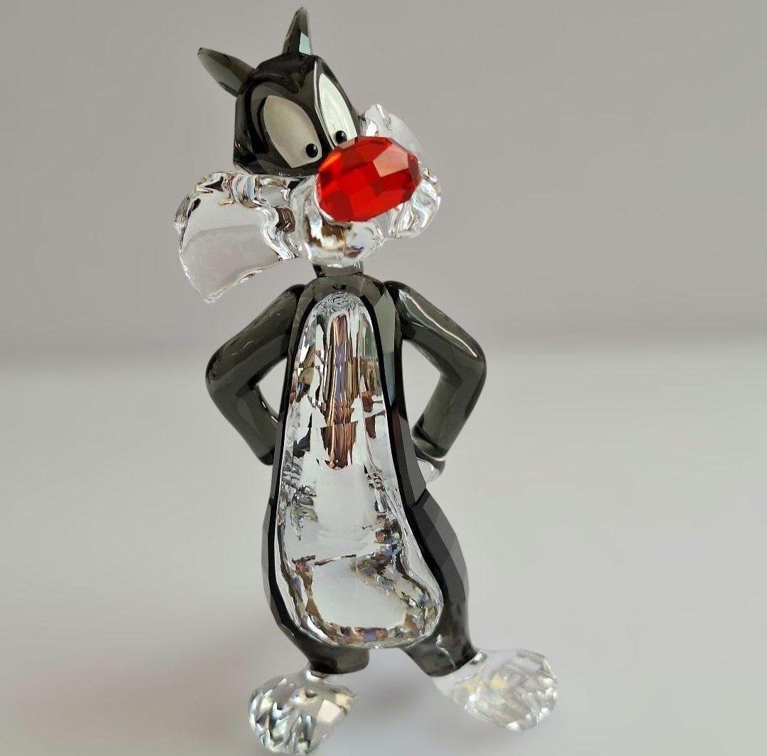 【極美品】 スワロフスキー　シルベスター　ルーニーテューンズ　ワーナ　希少　置物
