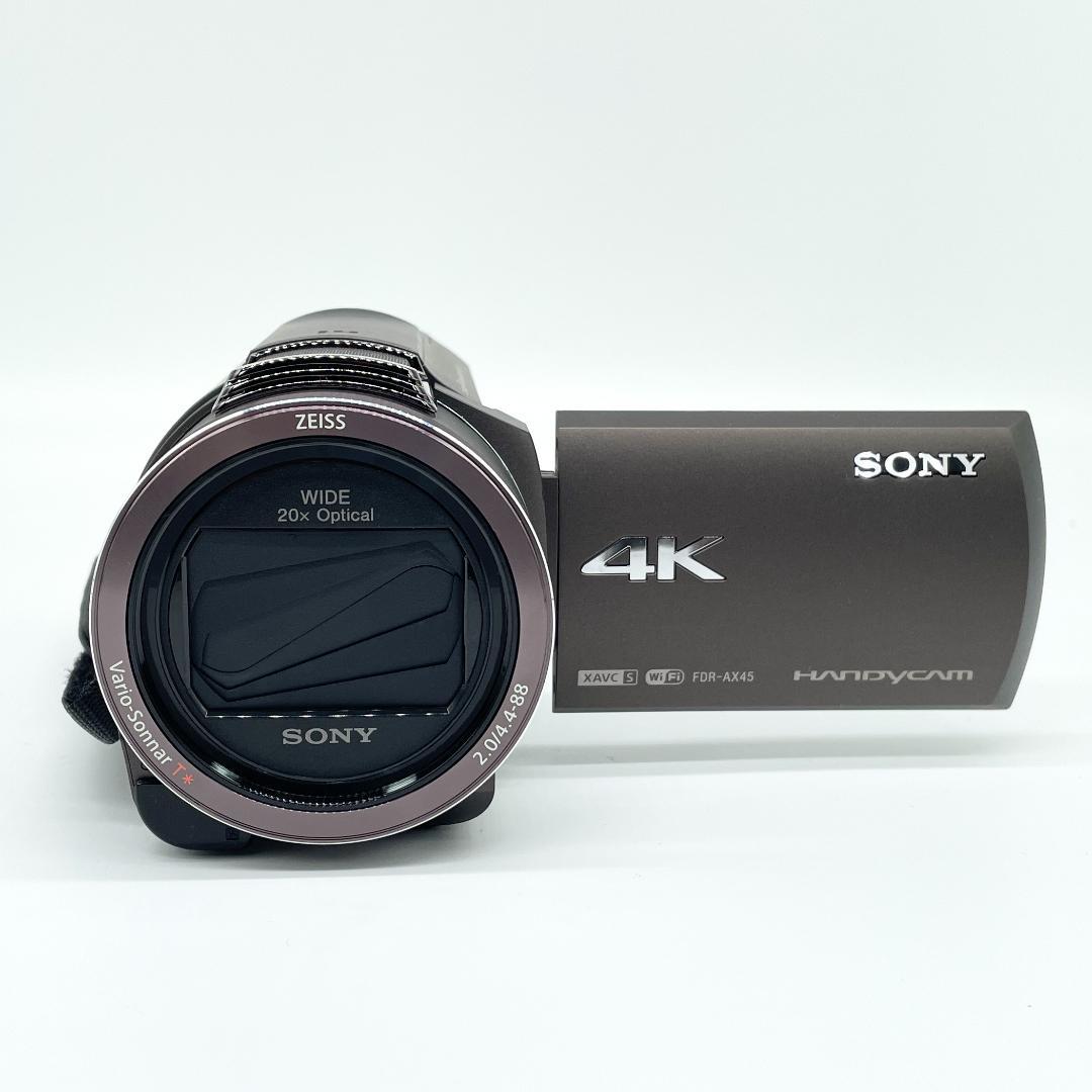 即配【美品】SONY FDR-AX45 ブロンズブラウン 4K ビデオカメラ