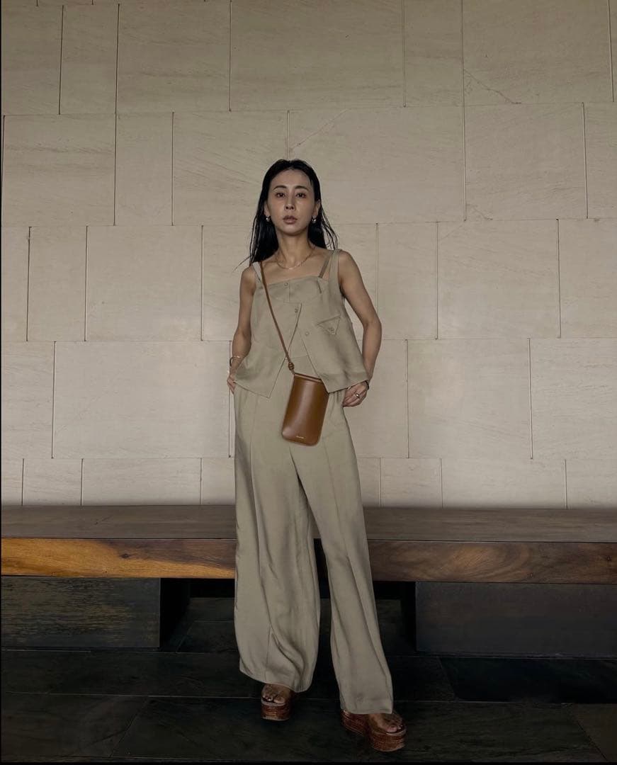 Ameri VEST SET BARE TOP ROMPERS ロンパース