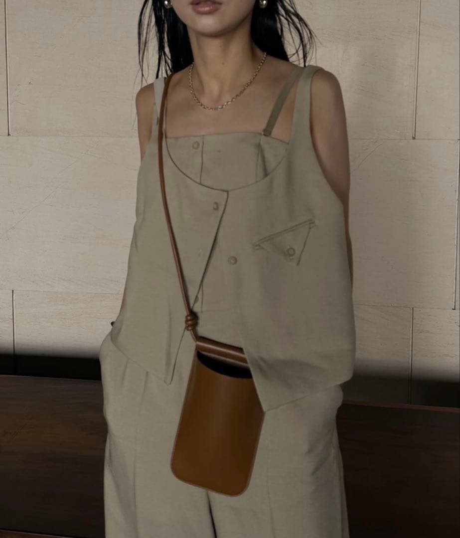 Ameri VEST SET BARE TOP ROMPERS ロンパース