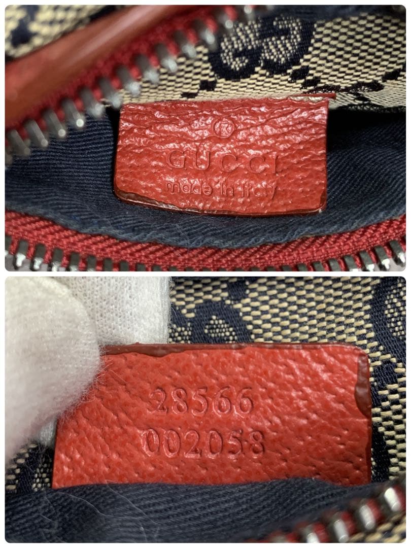 GUCCI グッチ ウエストポーチ ショルダーバッグ GG柄 キャンバス レザー