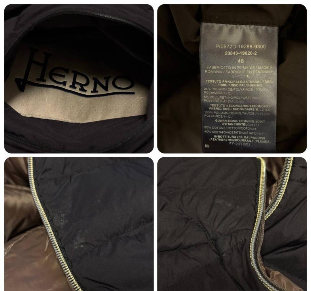か*ん様 ヘルノ ダウンコート ダウンジャケット リバーシブル フード付き 48