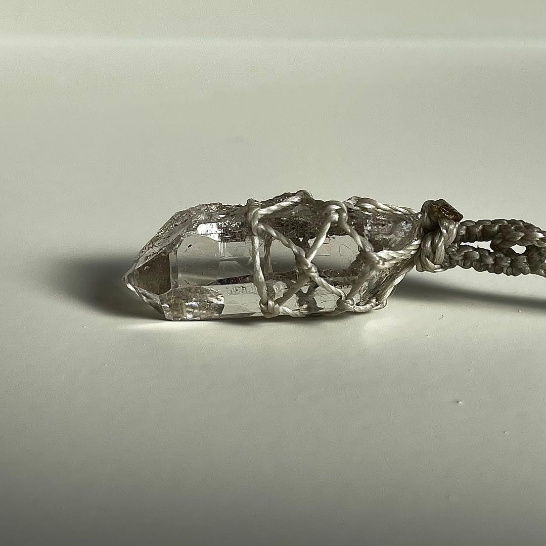 ヒマラヤ水晶 ガネッシュヒマール ＊ マクラメペンダント ネックレス ③