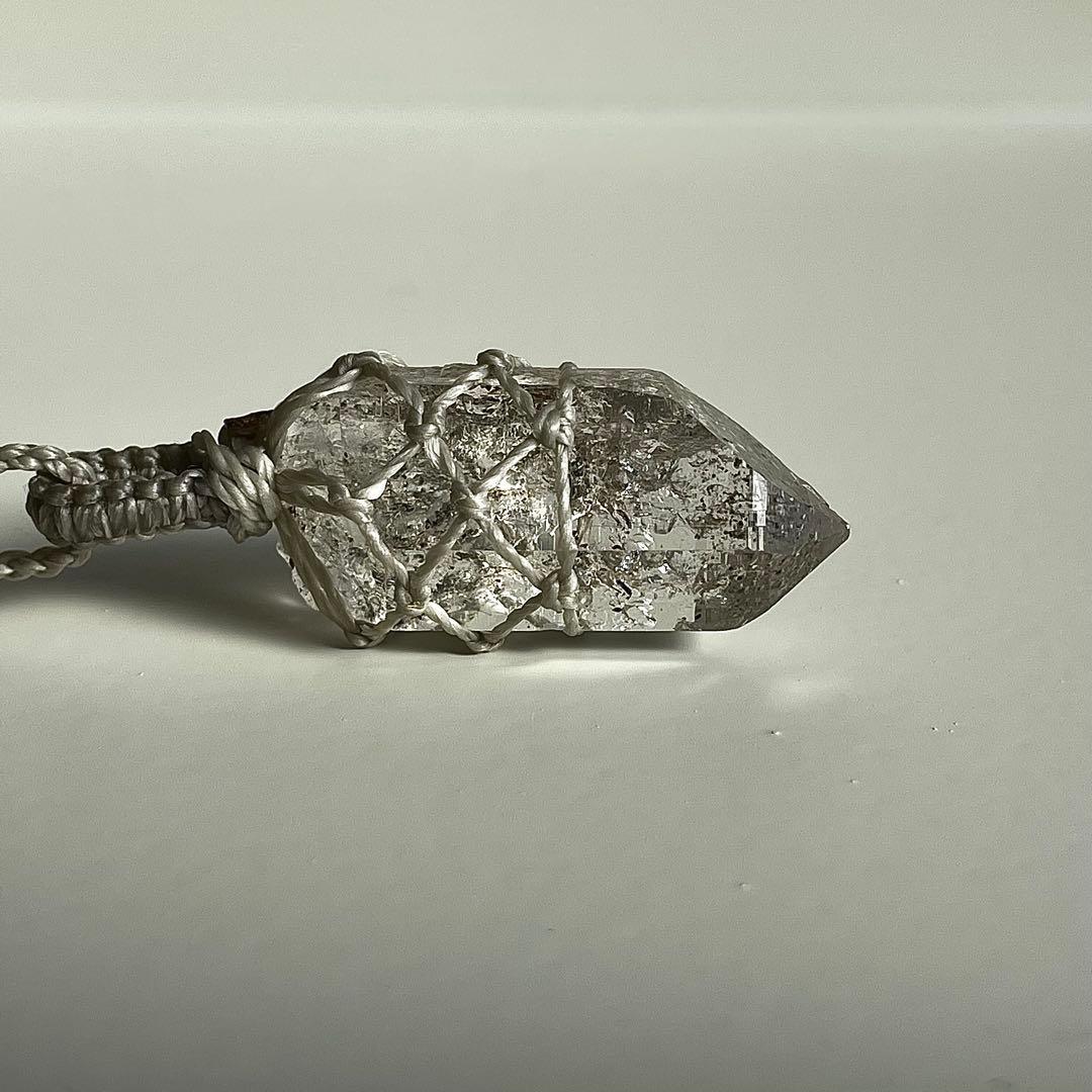 ヒマラヤ水晶 ガネッシュヒマール ＊ マクラメペンダント ネックレス ③