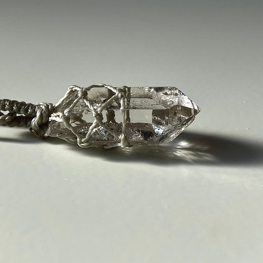 ヒマラヤ水晶 ガネッシュヒマール ＊ マクラメペンダント ネックレス ③