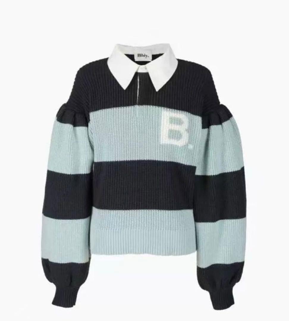 bibiy. B. POLO KNIT ブルー