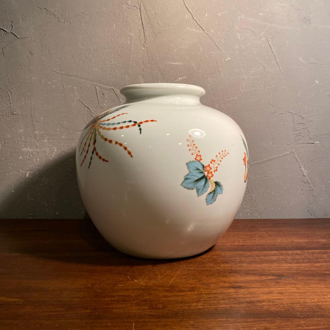 戦前 昭和初期 日陶 オールドノリタケ 月桂樹 花器 フラワーベース 小壺 鳳凰