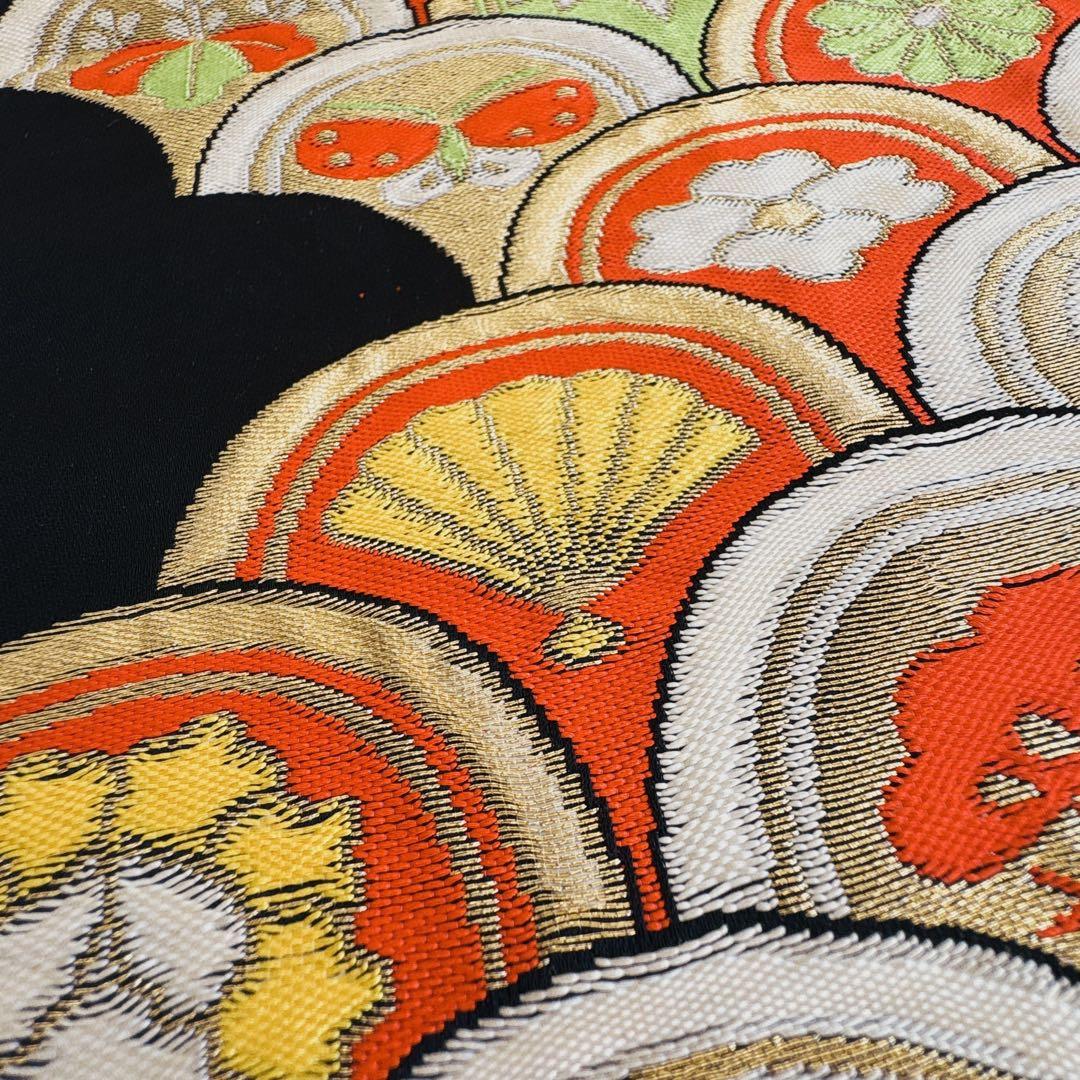 七五三　7歳女の子　フルセット　小物付　比翼仕立　オレンジ地　52517