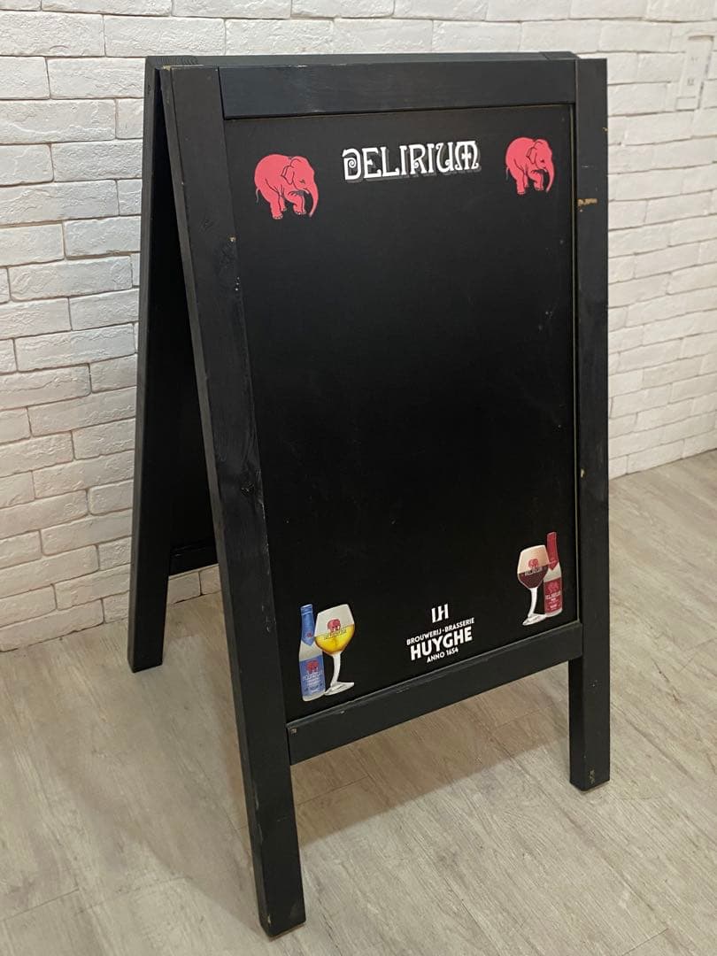 【東京都内23区配送無料】什器　大型　看板　黒板ベルギービール 看板　店舗