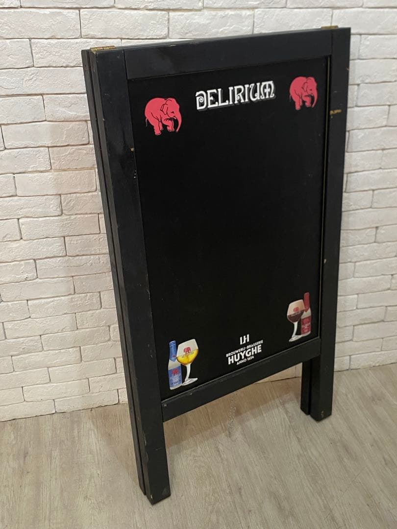 【東京都内23区配送無料】什器　大型　看板　黒板ベルギービール 看板　店舗