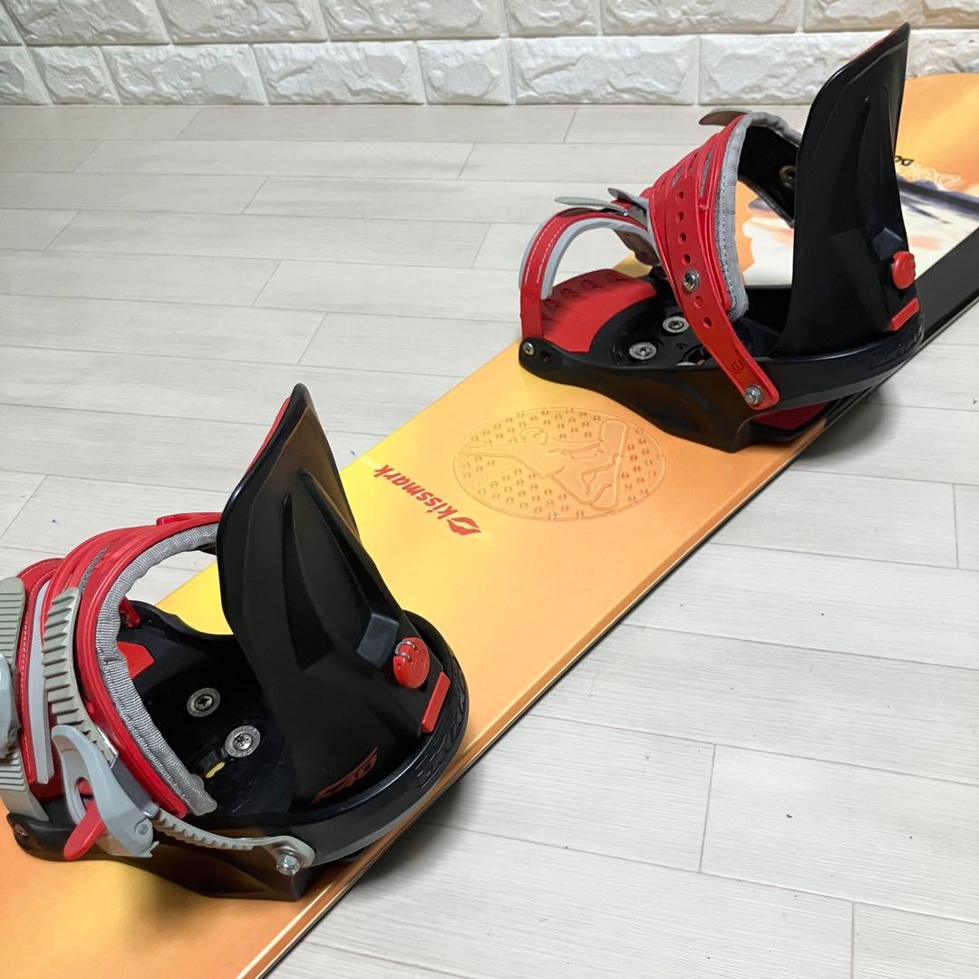 バック付/kissmarkキスマーク スノーボード148cm/DRAKEバインL