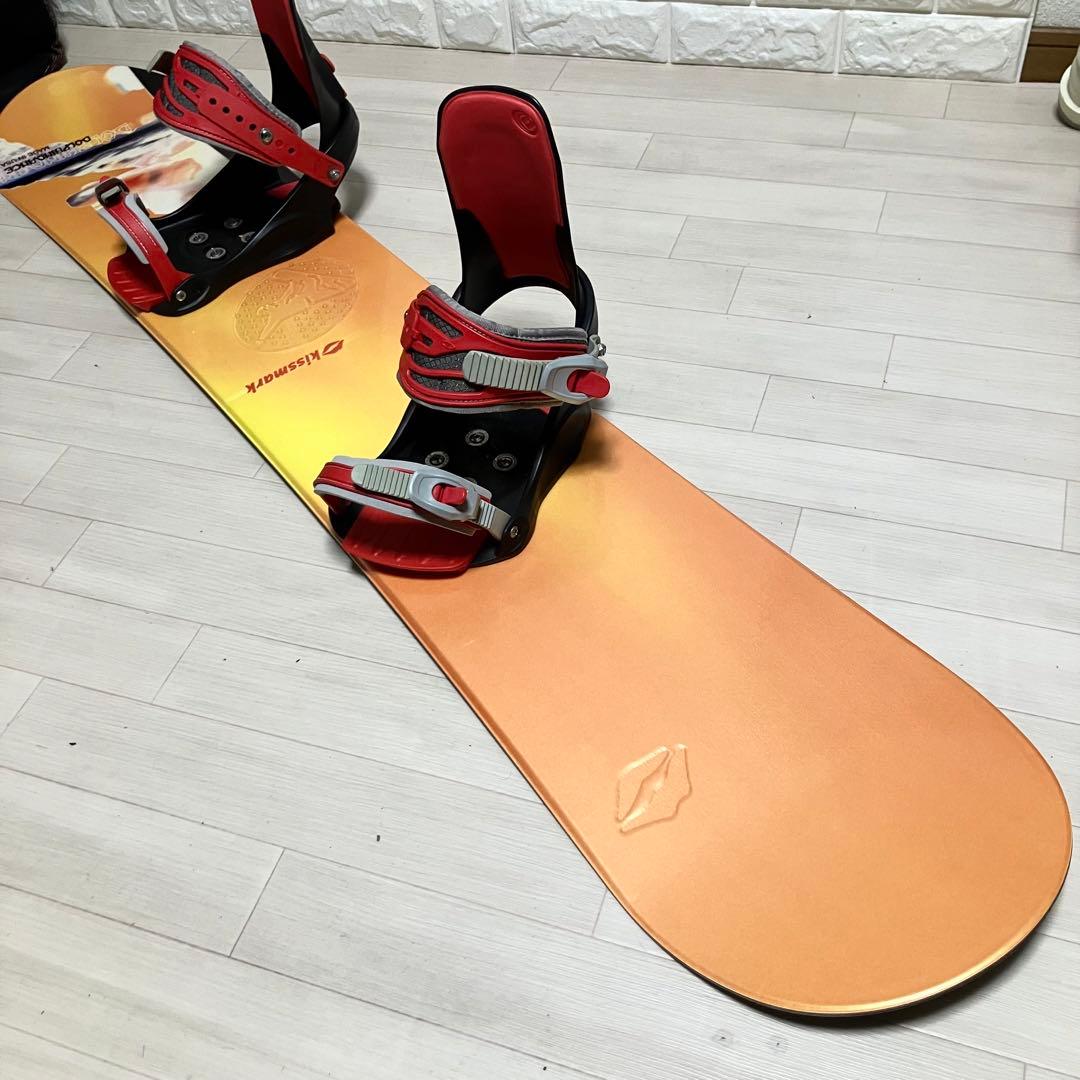 バック付/kissmarkキスマーク スノーボード148cm/DRAKEバインL