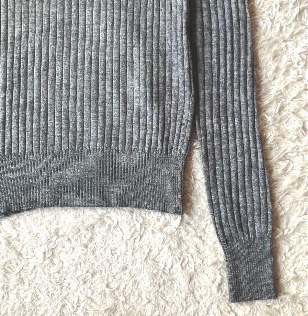 ゆ*こ様 美品◯ドゥロワー カシミヤシルク リブ ニット グレー 1