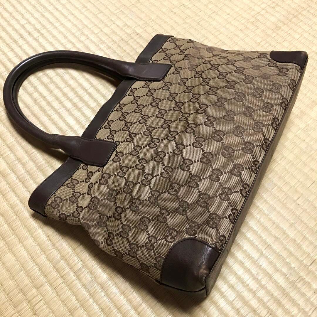 GUCCI GGトートバッグ ベージュ・ブラウン　ハンドバッグ　肩掛け