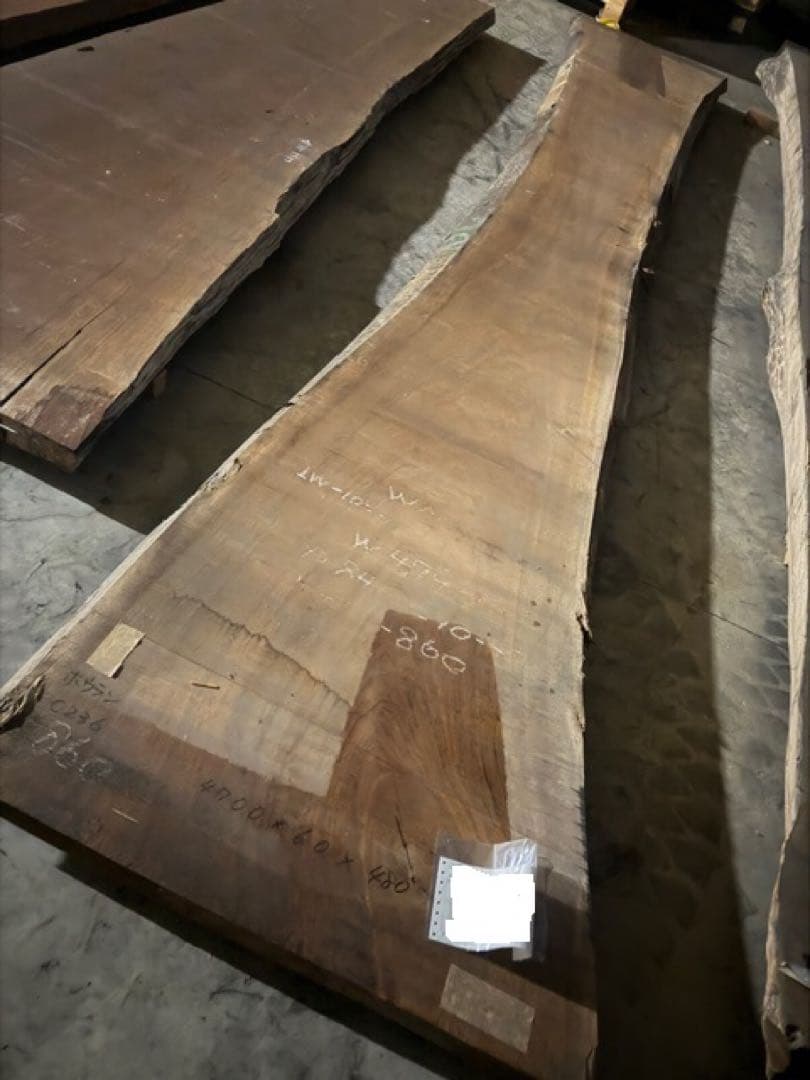 文ウミン）銘木人気貴重なウォールナット 乾燥材 カウンターテーブル 木工 看板