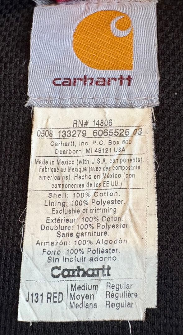 【メキシコ製】【Mサイズ】カーハート　アクティブジャケット