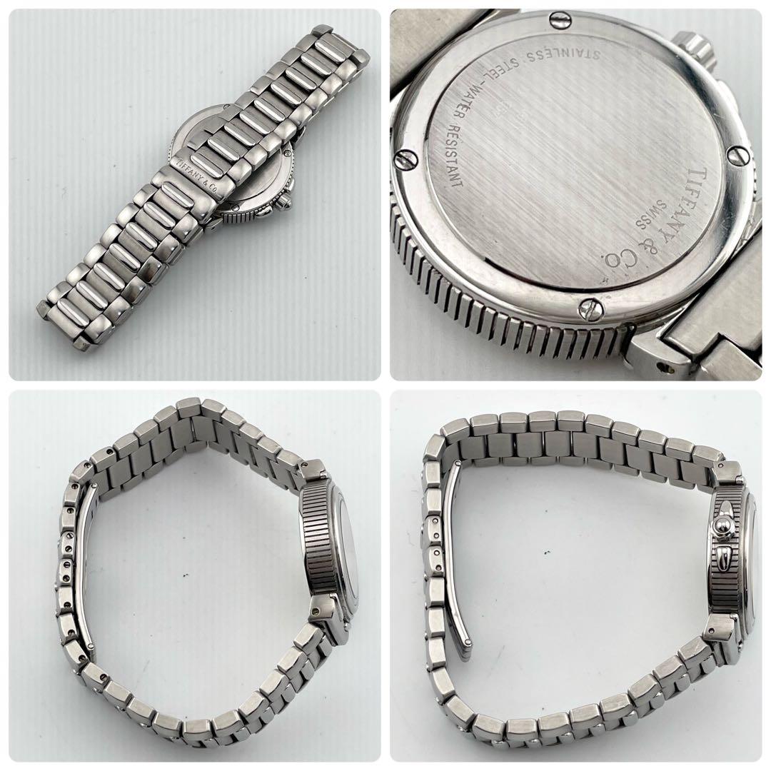 ティファニー　インタリオ　腕時計　ロゴ　ホワイト　ローマン　レディース