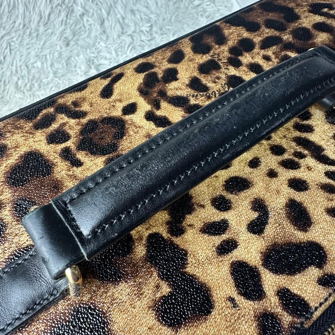 美品 PVCドルガバ レオパード ヒョウ柄 大型キャリーケース 旅行やビジネスに