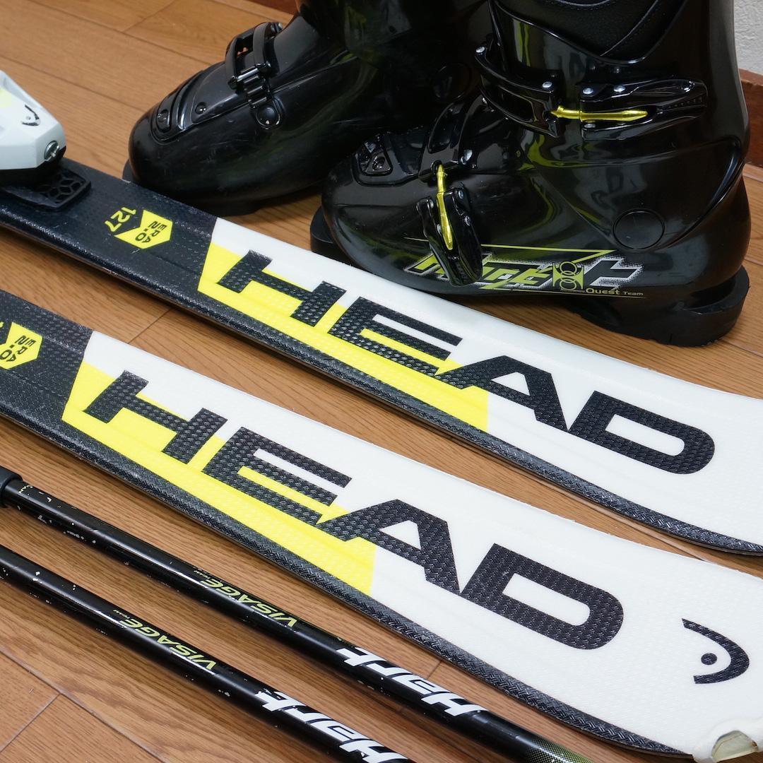 メンテ済 127cm 靴22cm HEAD スキーセット (130)