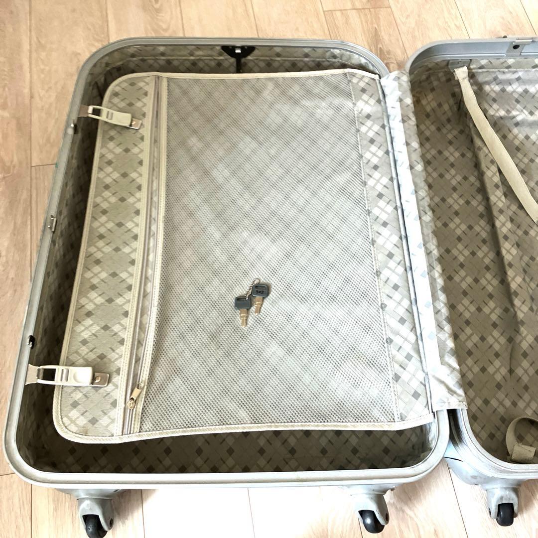 【匿名配送　ヴィンテージ】 スーツケース L 大　ブルー　ステッカー　海外旅行