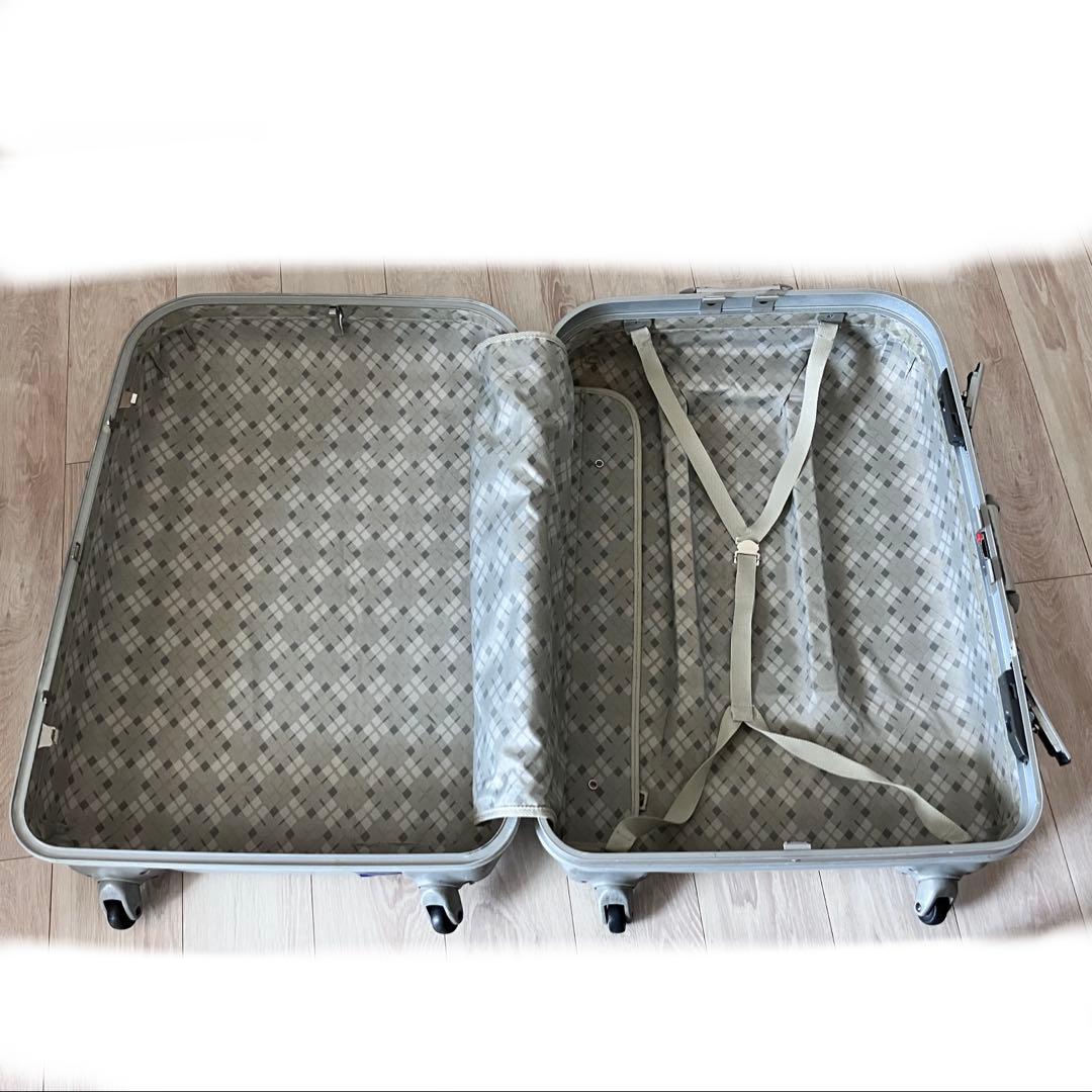 【匿名配送　ヴィンテージ】 スーツケース L 大　ブルー　ステッカー　海外旅行