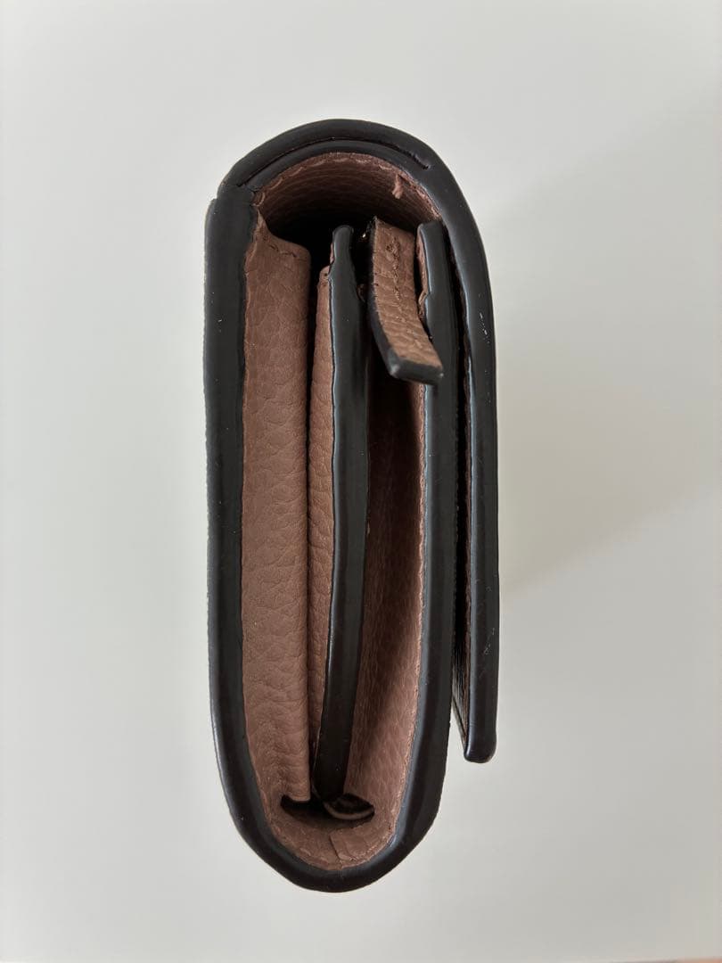 GUCCI 二つ折り財布 ピンクベージュ　GG マーモント　美品