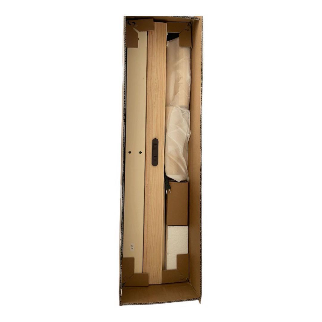 【新品】ベッドフレーム シングル 宮棚 2口コンセント 天然木 すのこ パイン材