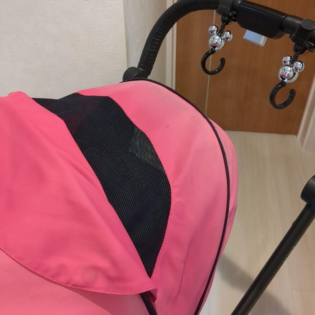 ミナジリ　サイベックス　ミオス　 ベビーカー ピンク フットマフ付