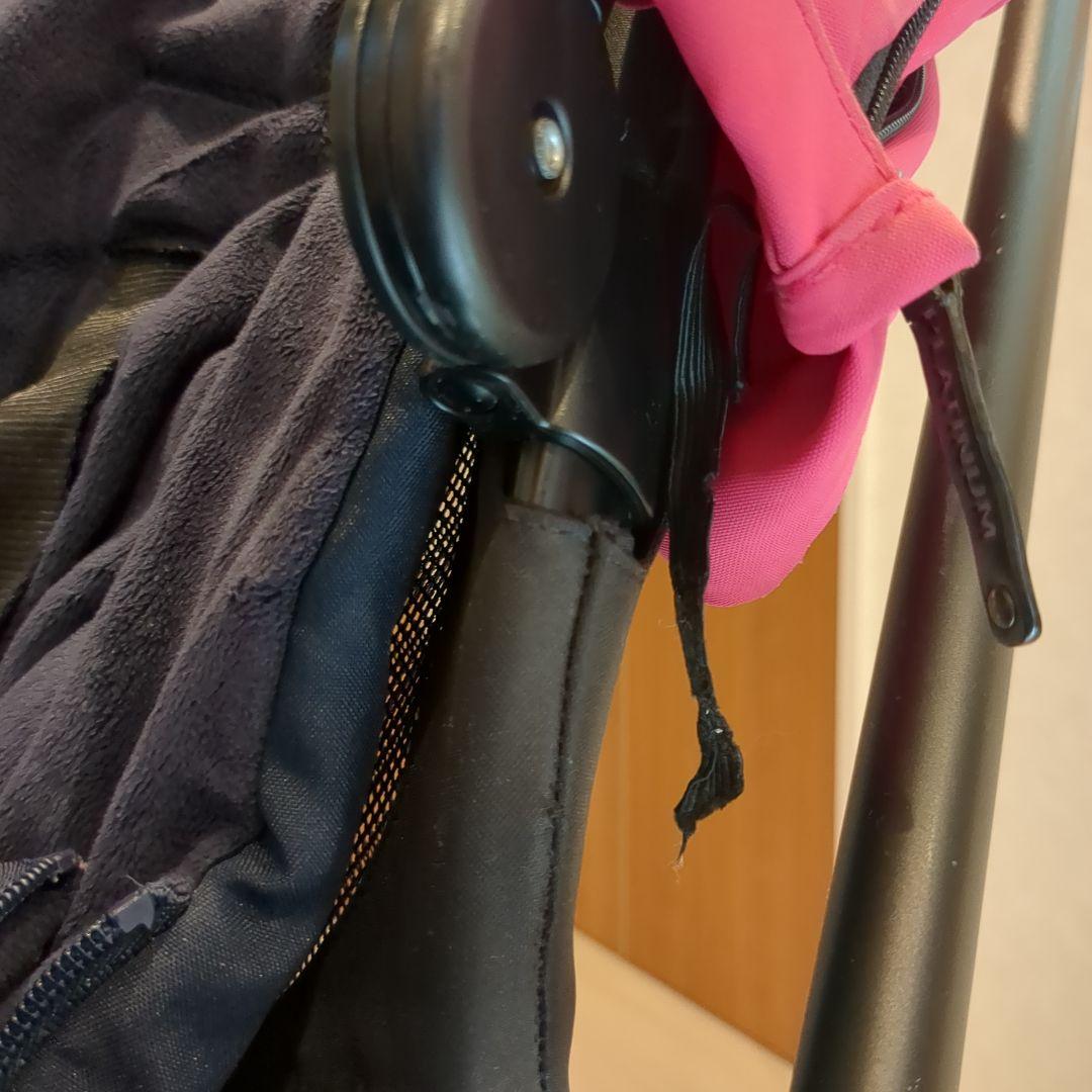 ミナジリ　サイベックス　ミオス　 ベビーカー ピンク フットマフ付