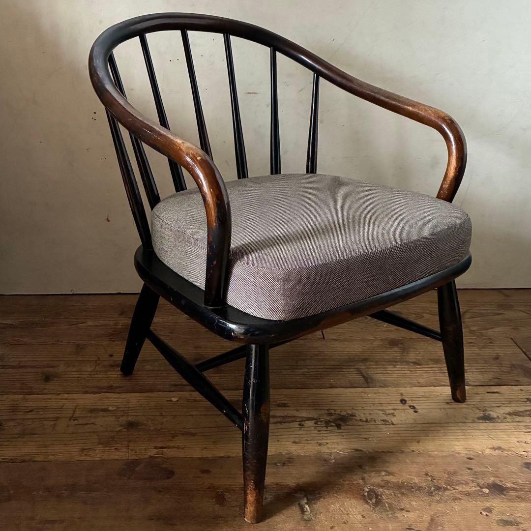 キツツキ 飛騨産業 ヴィンテージ ラウンジ イージーチェア 曲木 ウィンザー ②