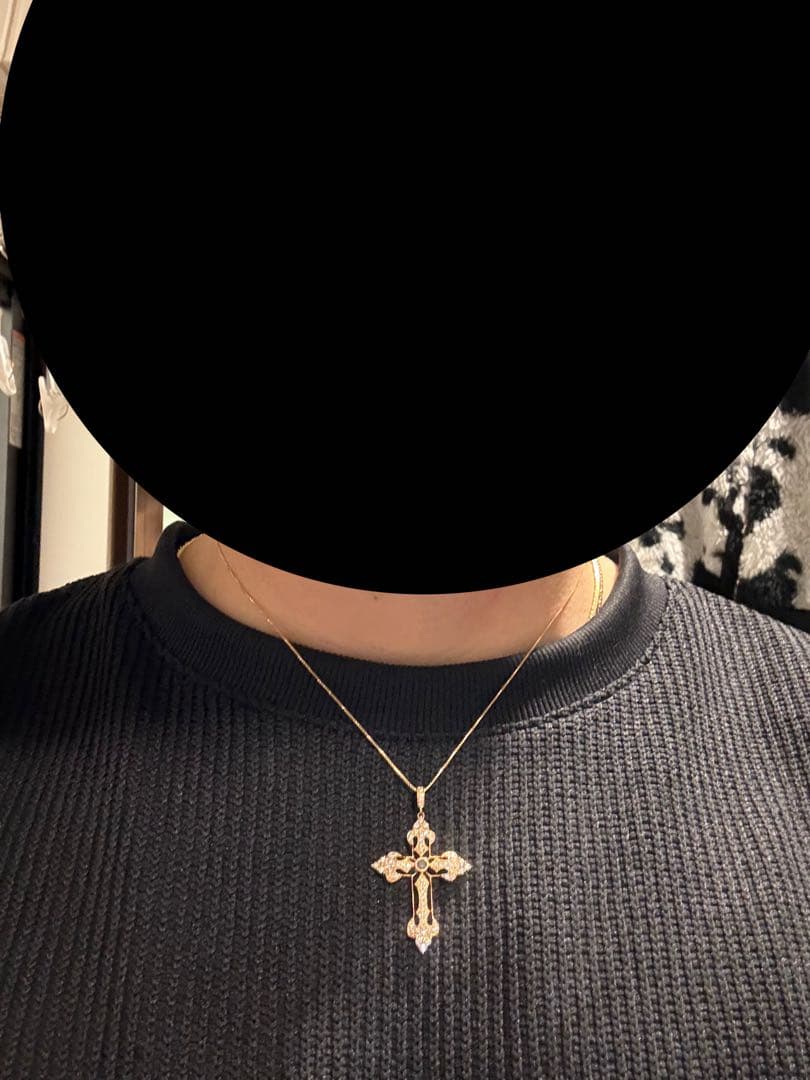 刻印有り　ダイヤクロス　k18 ネックレス 6.66g 0.8ct