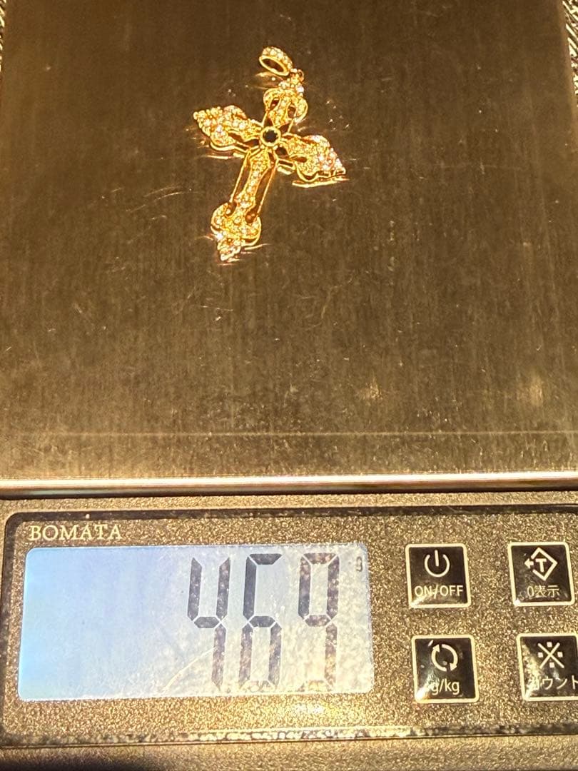 刻印有り　ダイヤクロス　k18 ネックレス 6.66g 0.8ct