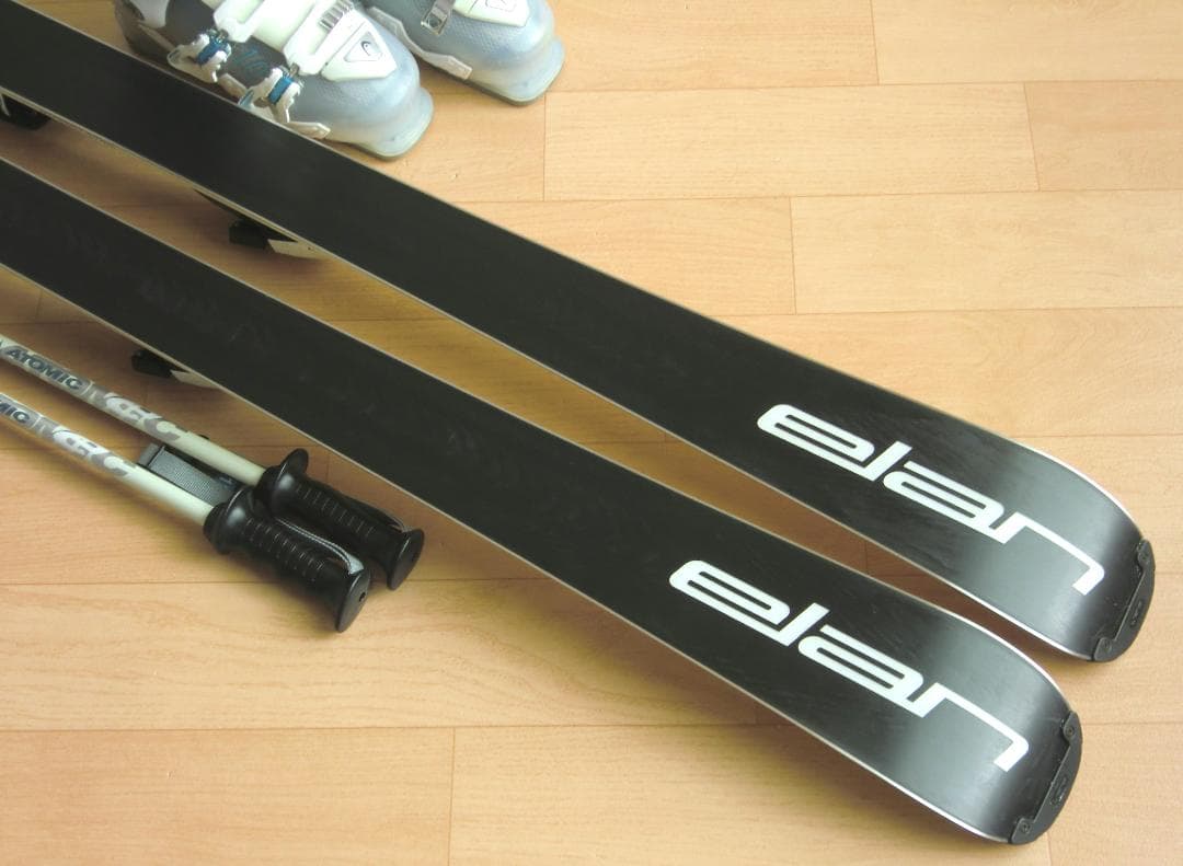 ■■送料無料■ELAN■女性用スキーセット■板158靴25-25.5■メンテ付■