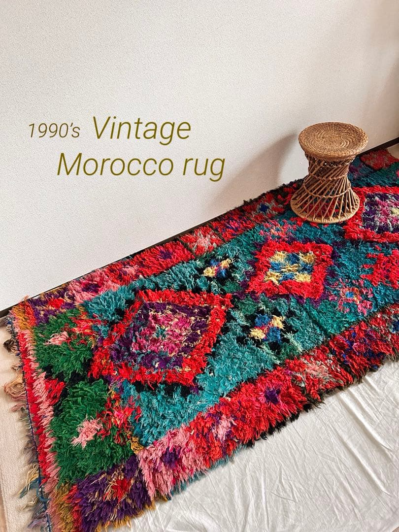 クリスマス限定価格‼️モロッコラグボシャルウィットヴィンテージラグ大判